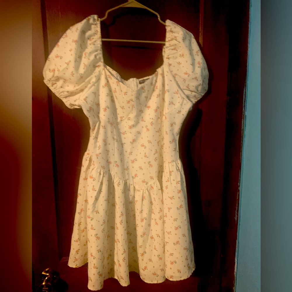 Shein White Floral Dress